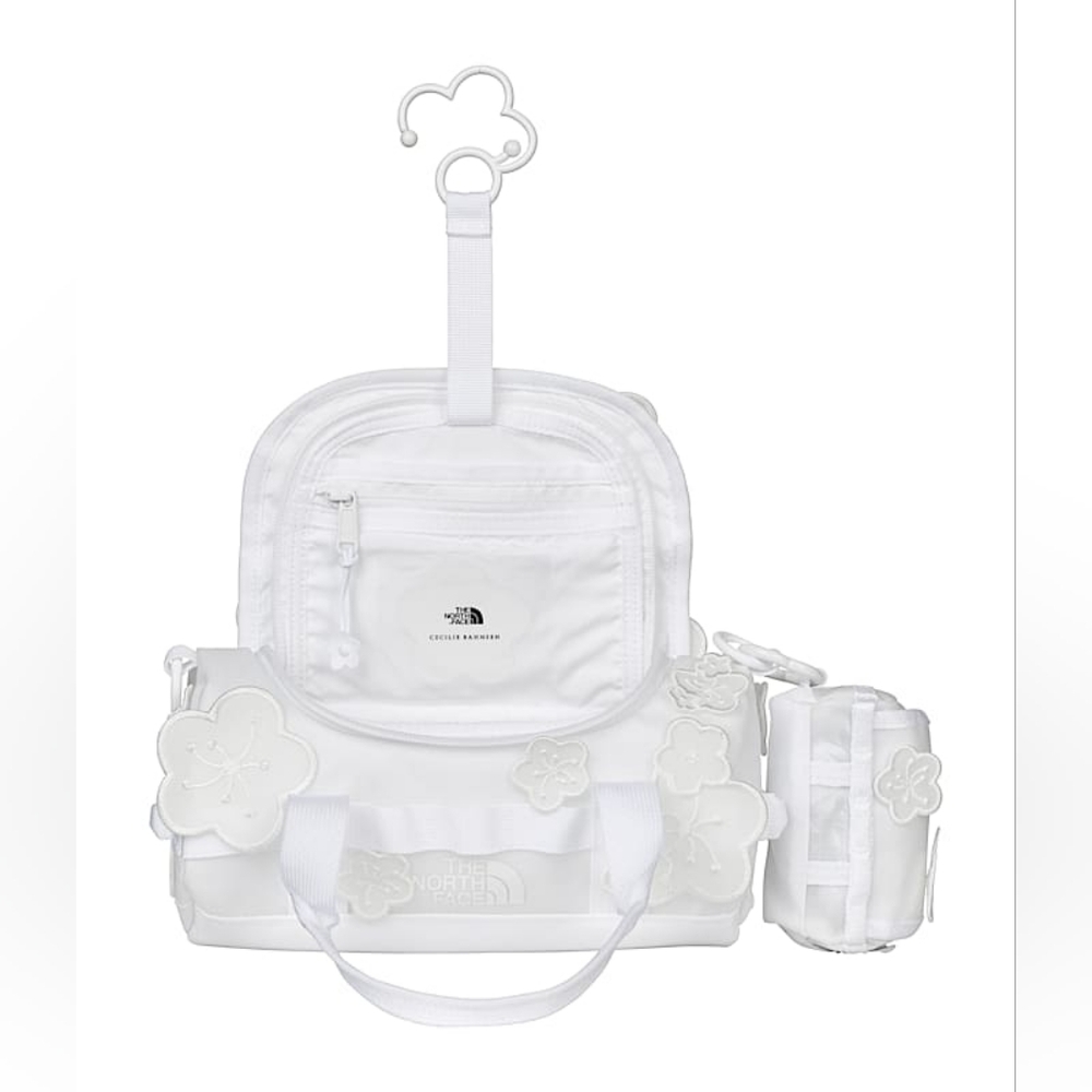 TNF x Cecilie Bahnsen Maria Base Camp Clutch White Floral Translucent NWT - Picture 5 of 9